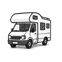 Pencil Drawing of a Campervan