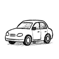 Pencil Drawing of a car