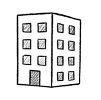Apartment Block Icon QB